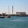 Stock Image - Part of the seaport in Sochi, Russia view