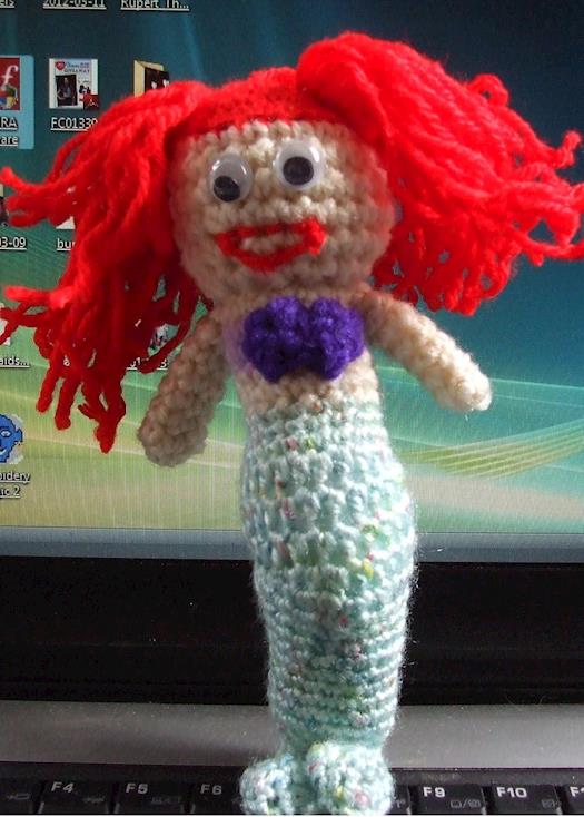 Crocheted Ariel doll