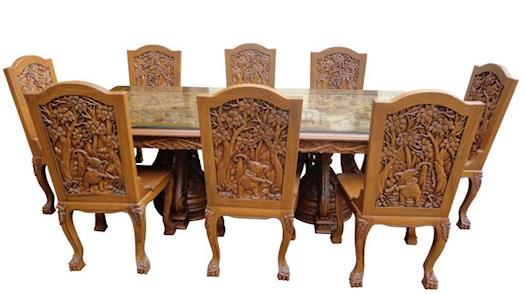 Carved Wood Dining Table