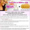 Send Rakhi Gifts to India, USA, UK, Canada & win Diamond Set(1st Prize) Pure Gold Coins 1gm(each)
