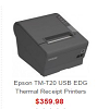 Epson TM-T20 USB EDG Thermal Receipt Printers