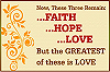 Faith Hope and Love on God Church Banner