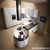 Curved cabinets kitchen design