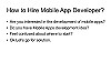 Tips to Hire Mobile App Developer resources 