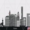 Stock Image - Illustration skyscrapers in the Houston City