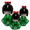 Geisha Dolls 3 Set Dark Green