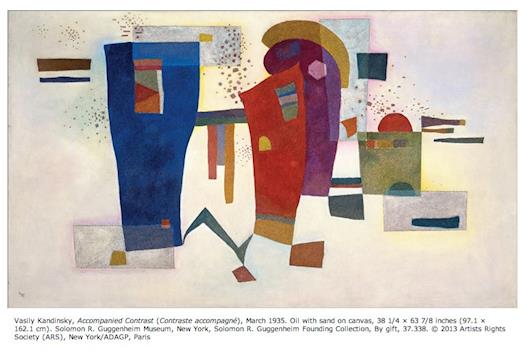 Vasily Kandinsky, Accompanied Contrast (Contraste accompagné), March 1935