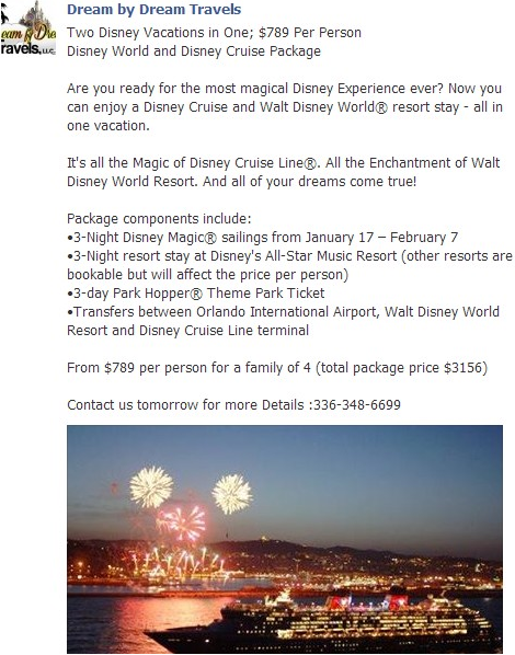 Dream by Dream Travels Disney Specials