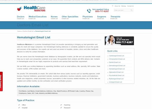 Hematologist Email Lists are suitable for promotions