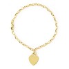 14k Solid Gold Dangle Heart-shaped Bracelet 