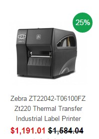 Zebra ZT22042-T06100FZ Zt220 Thermal Transfer Industrial Label Printer