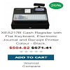 XEA217B Cash Register with Flat Keyboard, Electronic Journal and Receipt Printer. Colour - Black.