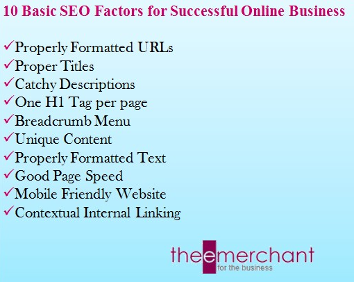 Basic SEO Factors for Successful Online Business