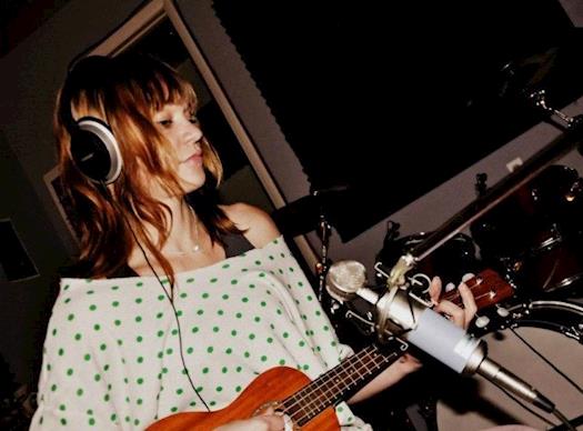 Jessica Latshaw Recording in the Studio