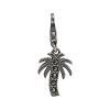 Sterling Silver Marcasite Palm Tree Charm 