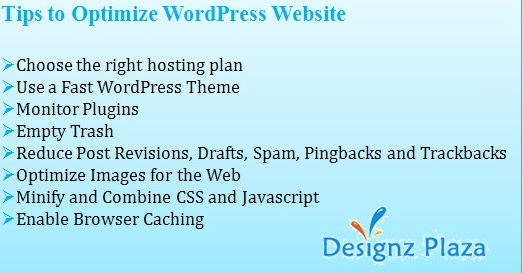 Tips - Wordpress Website Optimization