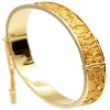 Real Gold Nugget Bangle Bracelet