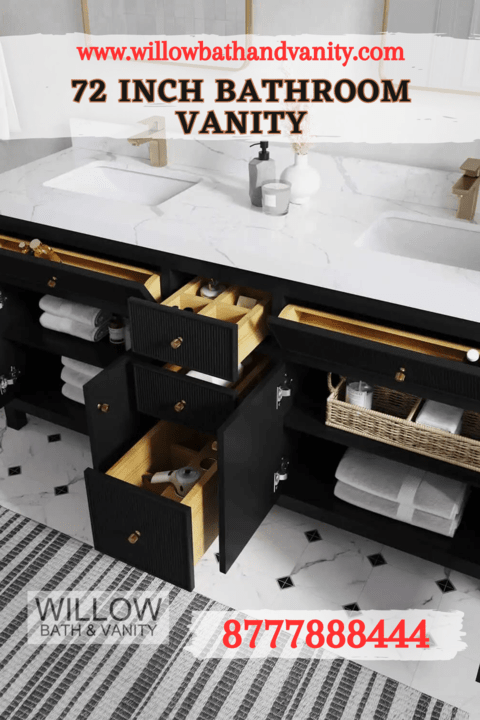 Buy Online 72 Inch Bathroom Vanity - Willow Bath And Vanity