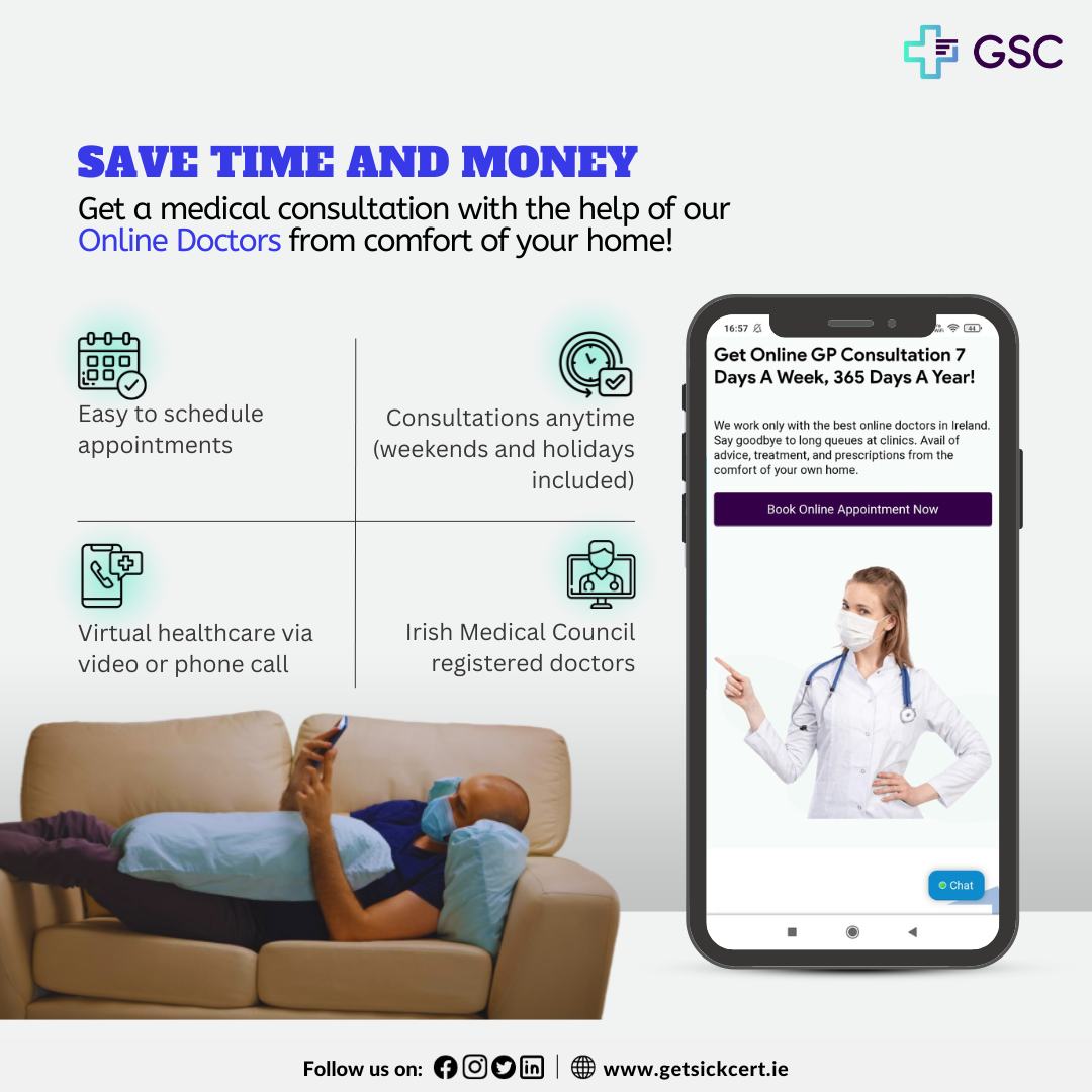Online GP Availability in Ireland for Instant Health Assistance by Getsickcert