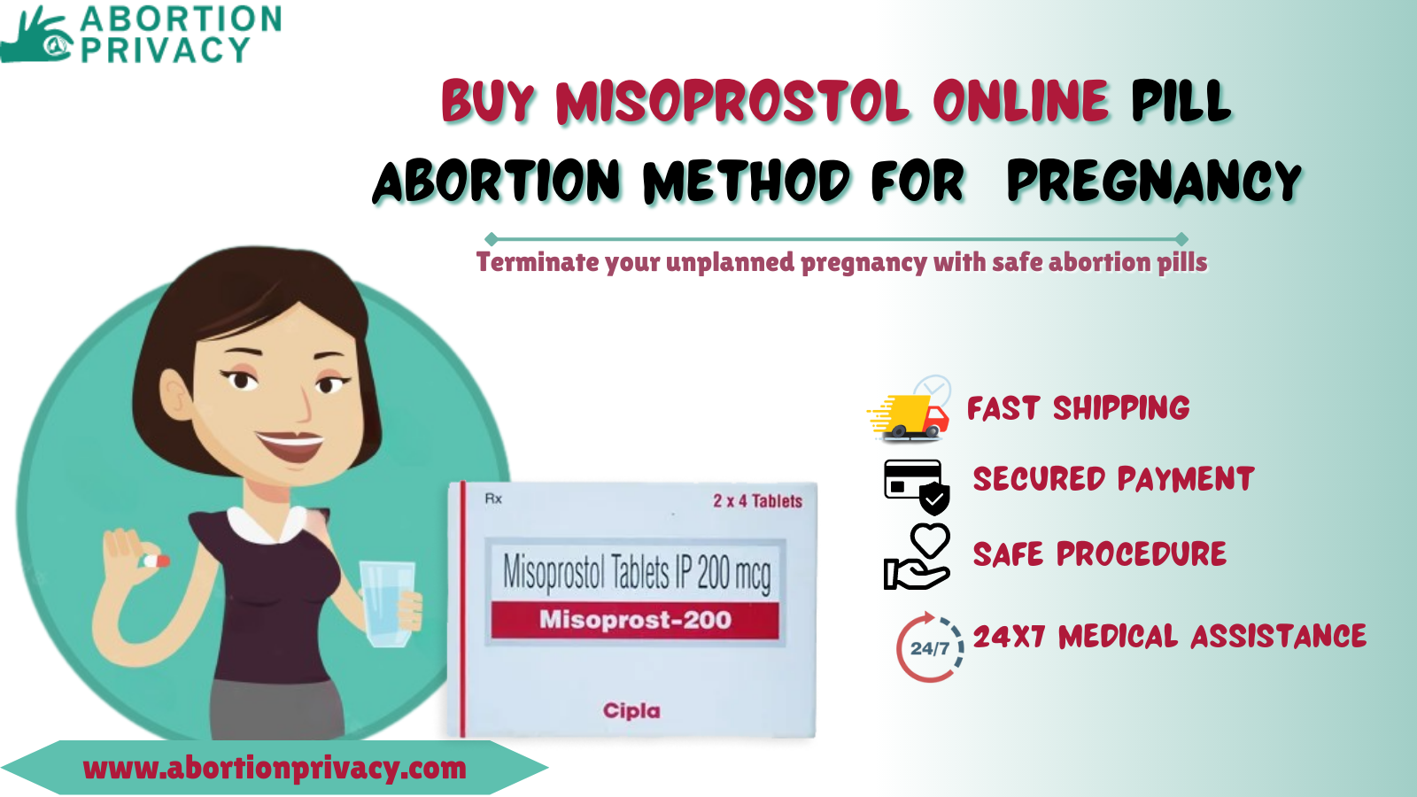 Buy Misoprostol Online Pill Abortion Method for  Pregnancy 