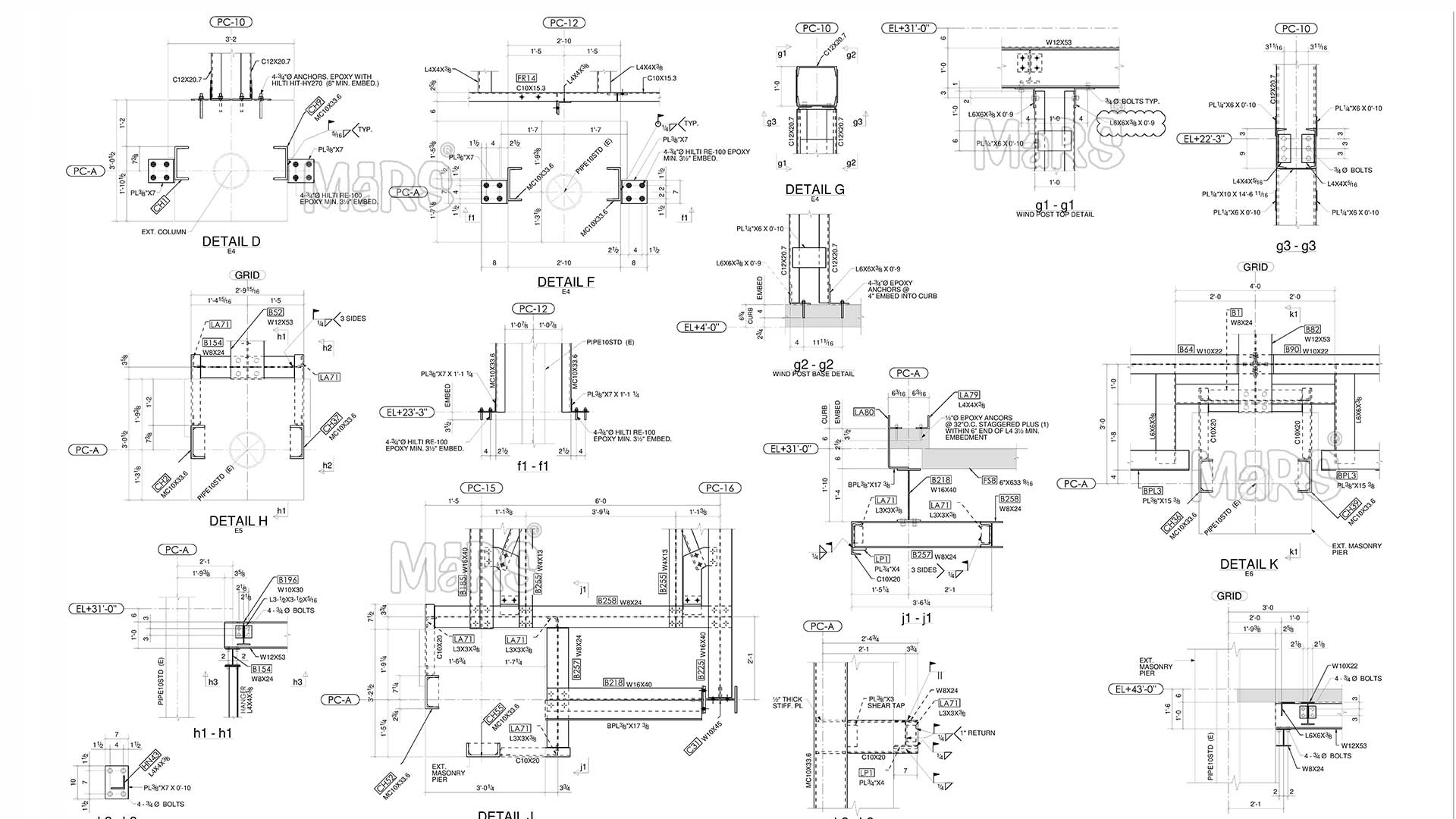 Steel Fabrication Shop Drawings