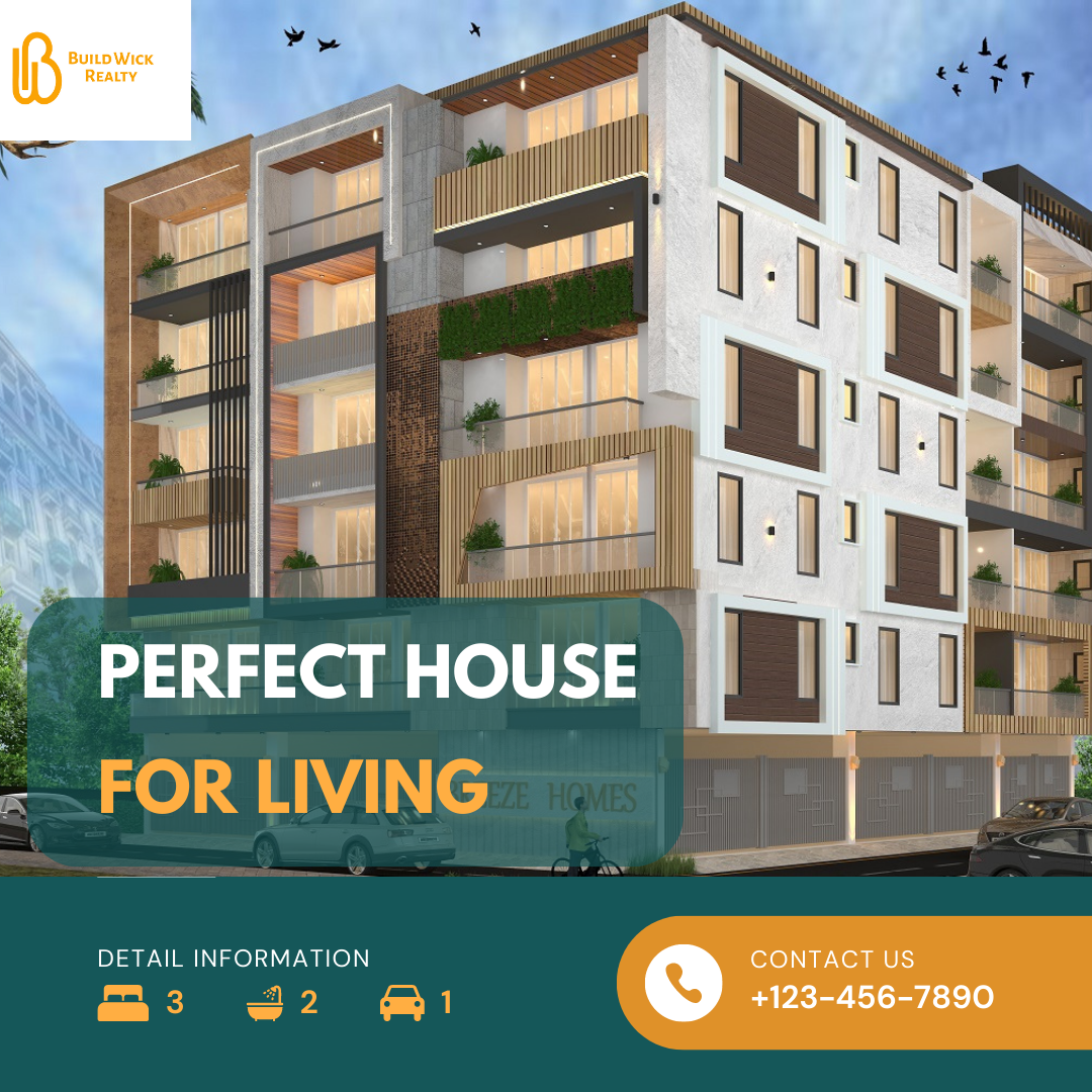 Luxurious 3 BHK Flats in Chattarpur by BuildWick Realty | Modern Amenities & Ideal Location