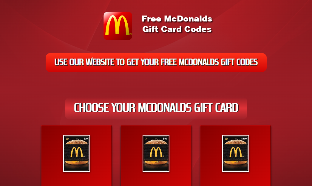 Get free McDonalds food by using our one-of-a-kind service