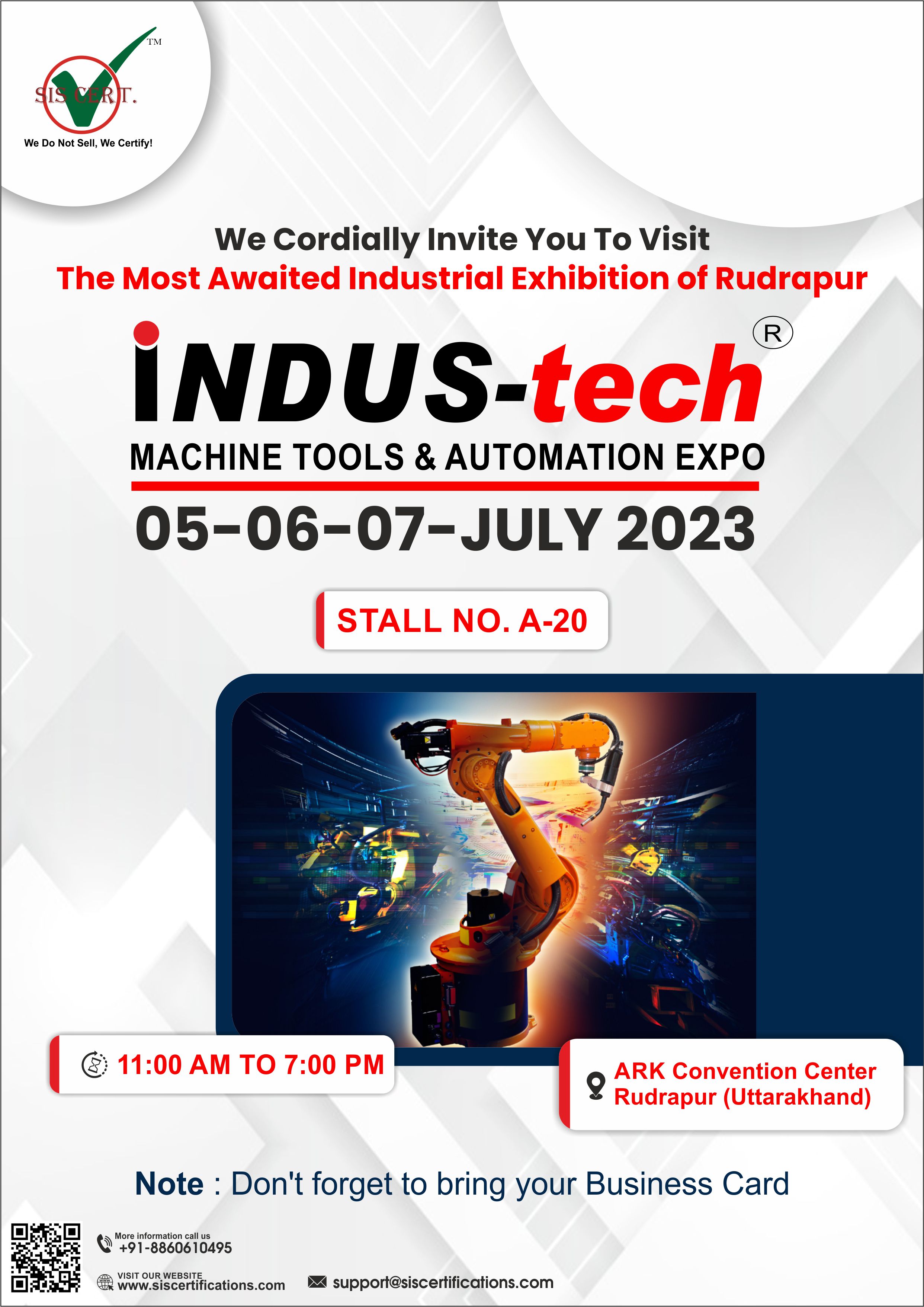 INDUS-tech Machine Tools & Automation Expo Rudrapur 2023