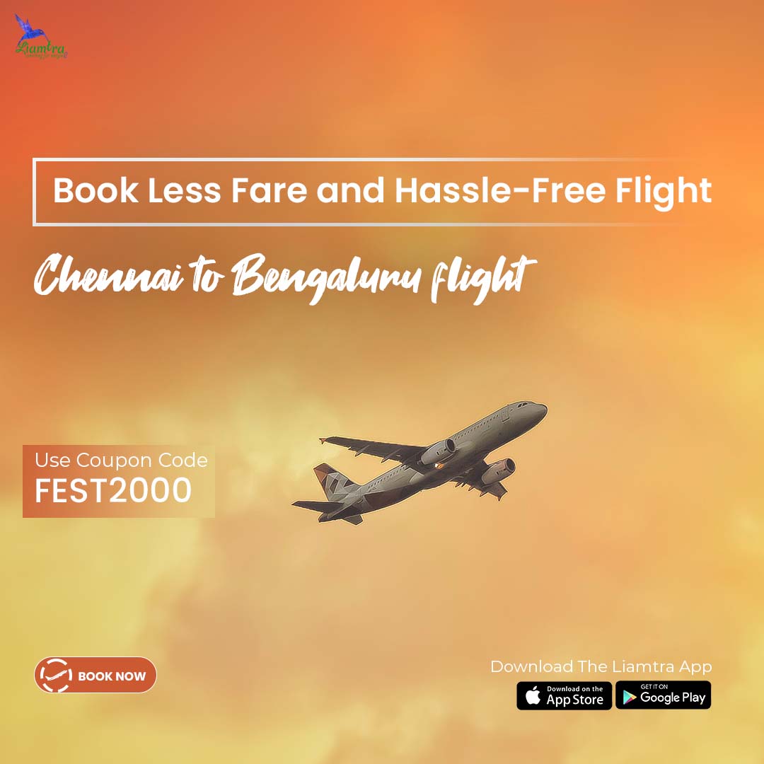 Check out the best deal on Chennai to Bengaluru flight ticket 