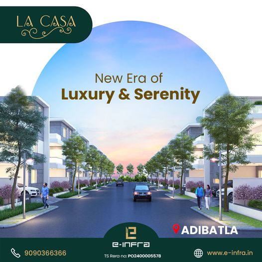 Luxury triplex villas for sale in adibatla | E infra