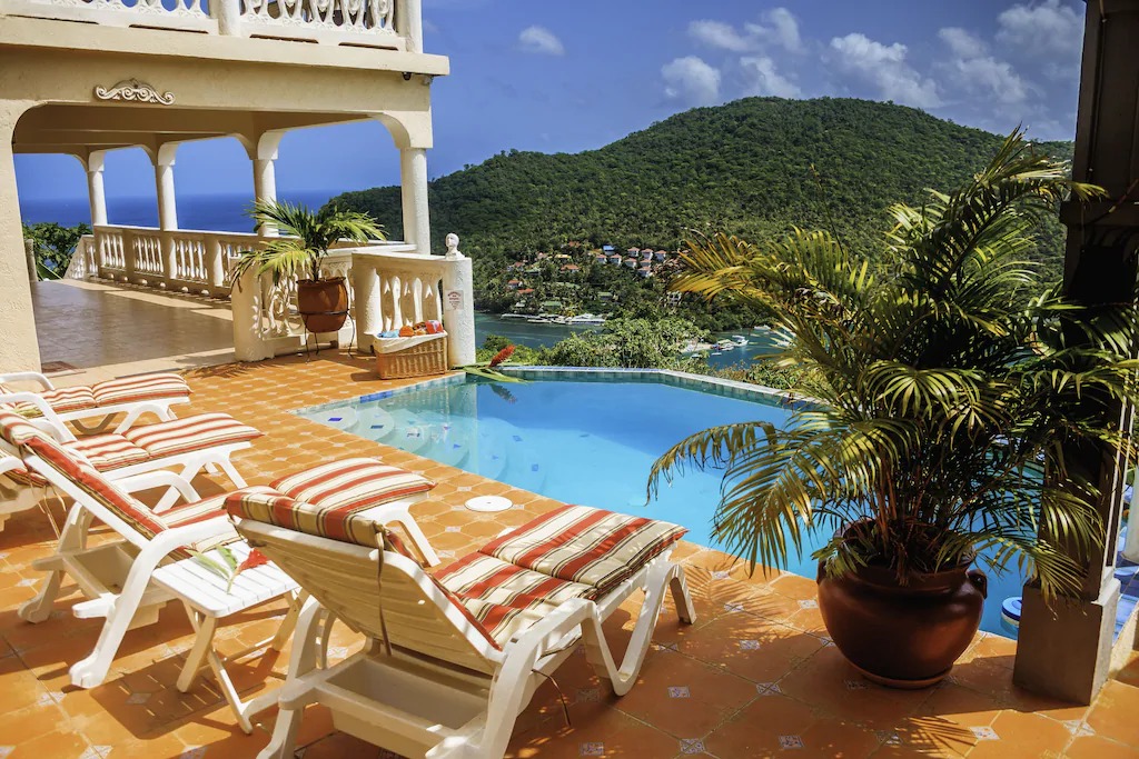 Hilltop Group Vacation Villa for Rent in Marigot Bay, St. Lucia