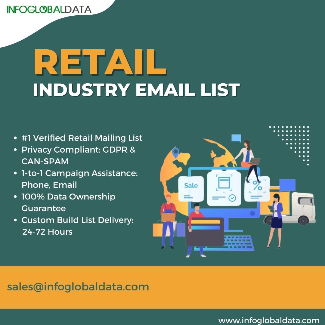 Buy 100% Verified Retail Industry Email Database for Marketing