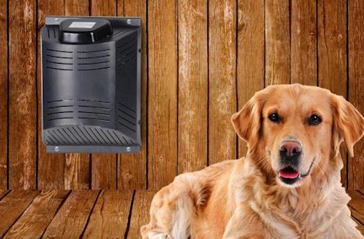 Dog house with air conditioner