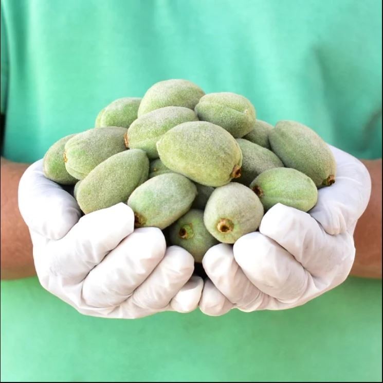 Green almonds