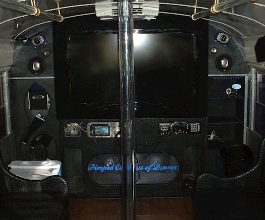 Stereo Wall on The Pimped Out Bus of Denver