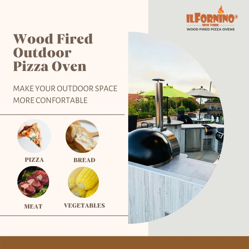 Wood Fired Outdoor Pizza Oven Make Outdoor Space More Beautiful.