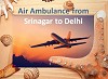 Medilift Air Ambulance from Srinagar to Delhi – Best Air Medical Transport