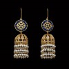 Shop best silver earrings with stone crafting at Mohmaya