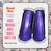 Equistl Fleece Lined Horse Brushing Boots Royal Blue Purple Shade With White Faux Fur Soft Rexion | Equi Style