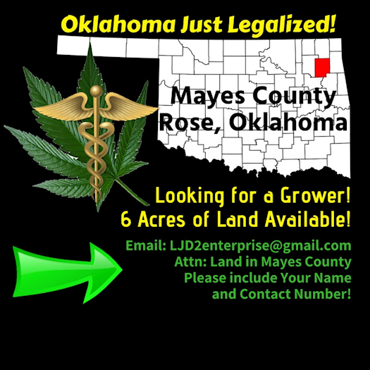Looking for a Grower, Oklahoma Land is Available! 