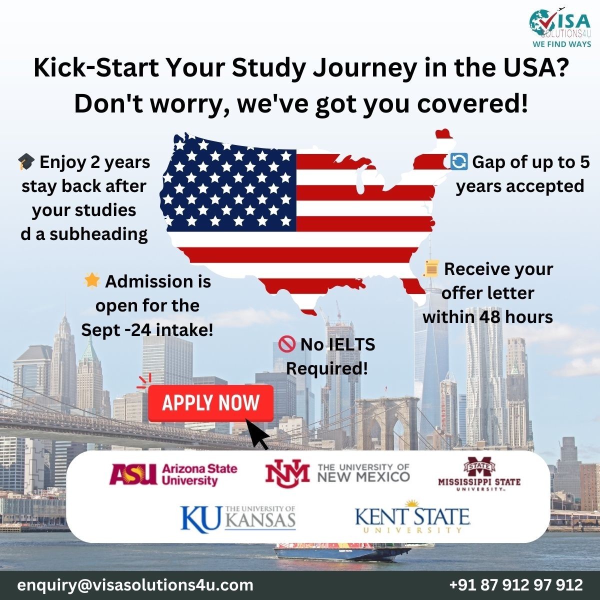 Jump-Start Your Journey: Study in the USA | Call Now For Expert Guidance