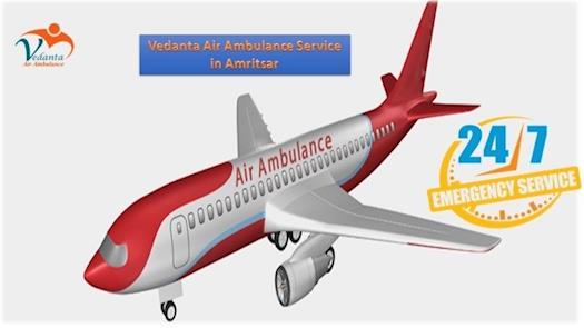 Vedanta Air Ambulance from Amritsar to Delhi with ICU setup