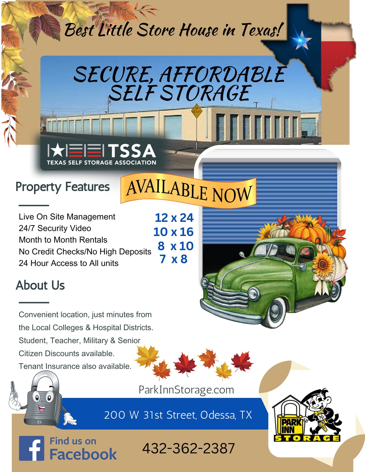 Self Storage Units Available 