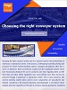 How To Choosing The Right Conveyor Systems