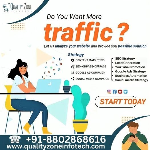 Increase Website Traffic & Leads: Noida SEO Services by Quality Zone Infotech