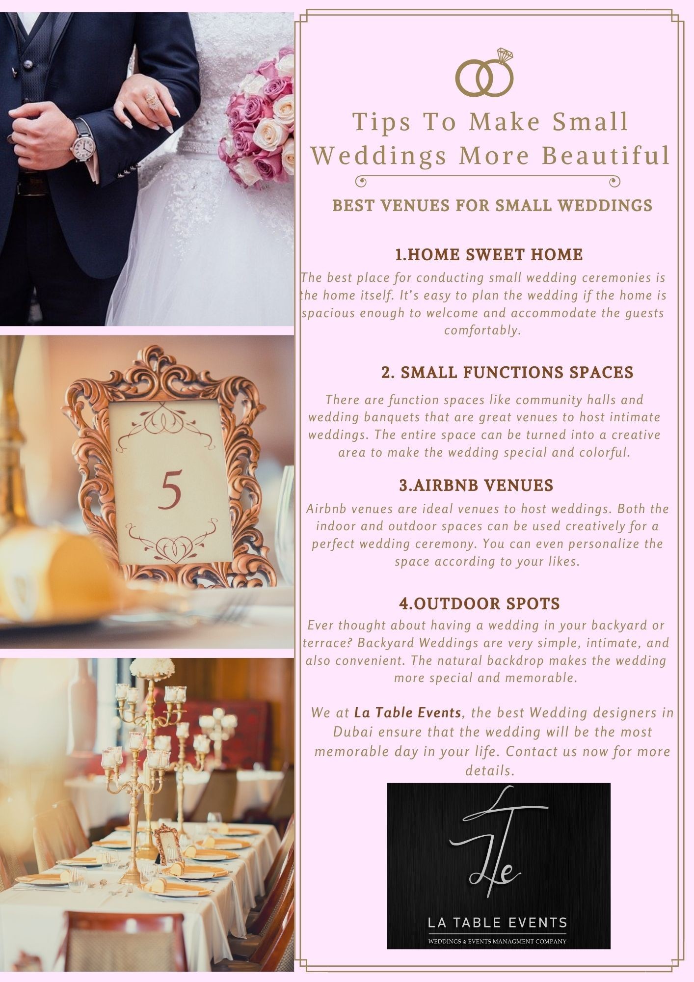 Make small weddings more beautiful!- Top Wedding planner in Dubai