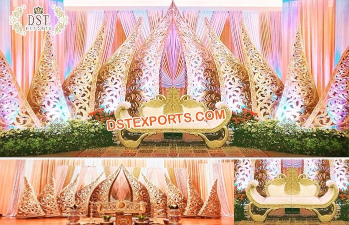  South Indian Wedding Lotus Shape Backdrop