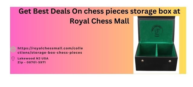 Handcrafted & Beautiful Chess Pieces Storage Box
