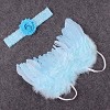 Blue Feather Angel Wings and Headband