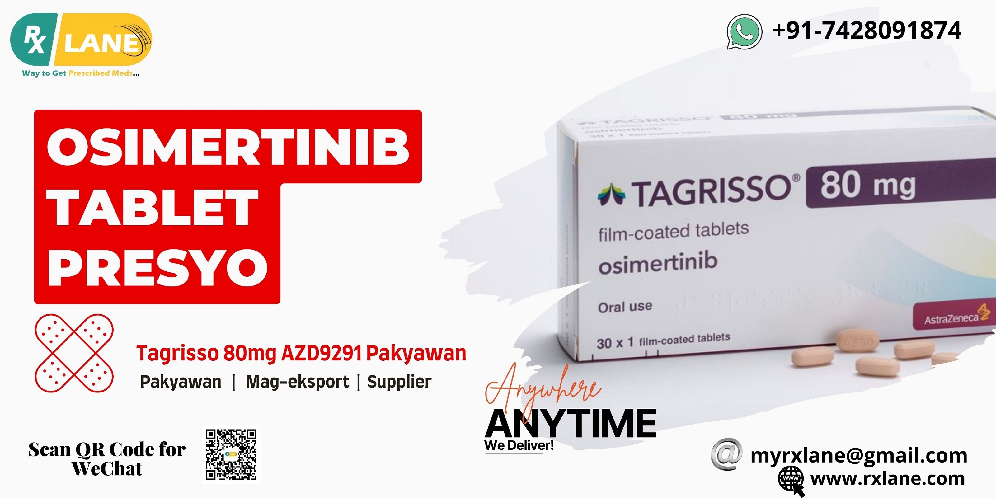 Bumili ng pakyawan ng Osimertinib Tablet | AZD9291 Tagrisso Presyo Philippines
